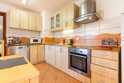 Kuchyň v apartmánu Klínovice
